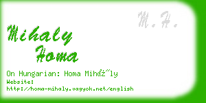 mihaly homa business card